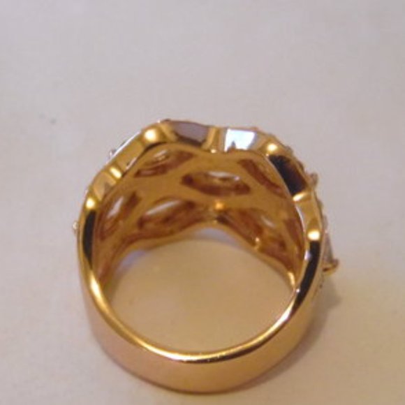 Joan Boyce "Ooo LALA" " Clear Stone CZ and Pave Wave--Design Ring Size 9 - Picture 4 of 5